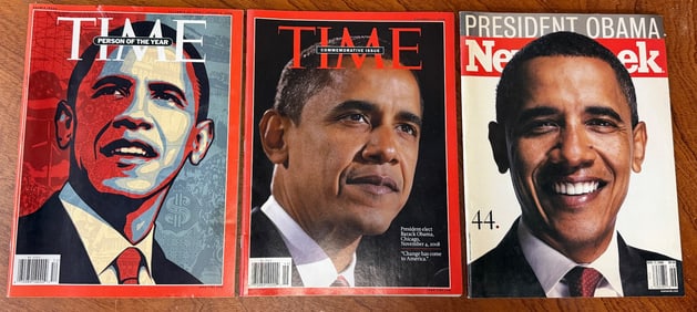 Three Barack Obama Magazines from Time and Newsweek