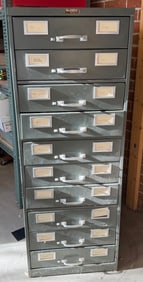Jebco Metal File Cabinet With 12 Drawers