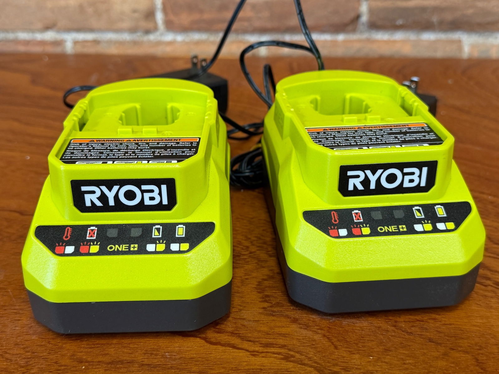 Two Ryobi P118 18V ONE+ Battery Chargers (1 of 3)