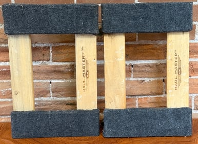 (2) Haul-Master Carpeted Furniture Dolly with Wood Frame and Casters