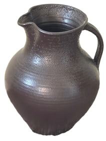 Handcrafted Ceramic Pitcher Signed Mahan, 2002