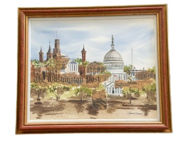 Framed Artwork Titled ‘Old Washington Past’ by Stephen Gentry