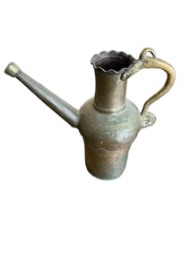 Bronze Long-Spouted Vessel with Ornate Handle