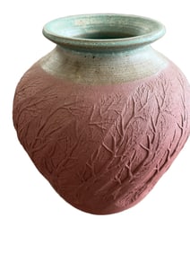 Stoneware Vase with Tree Motif by ‘From the Ground Up’