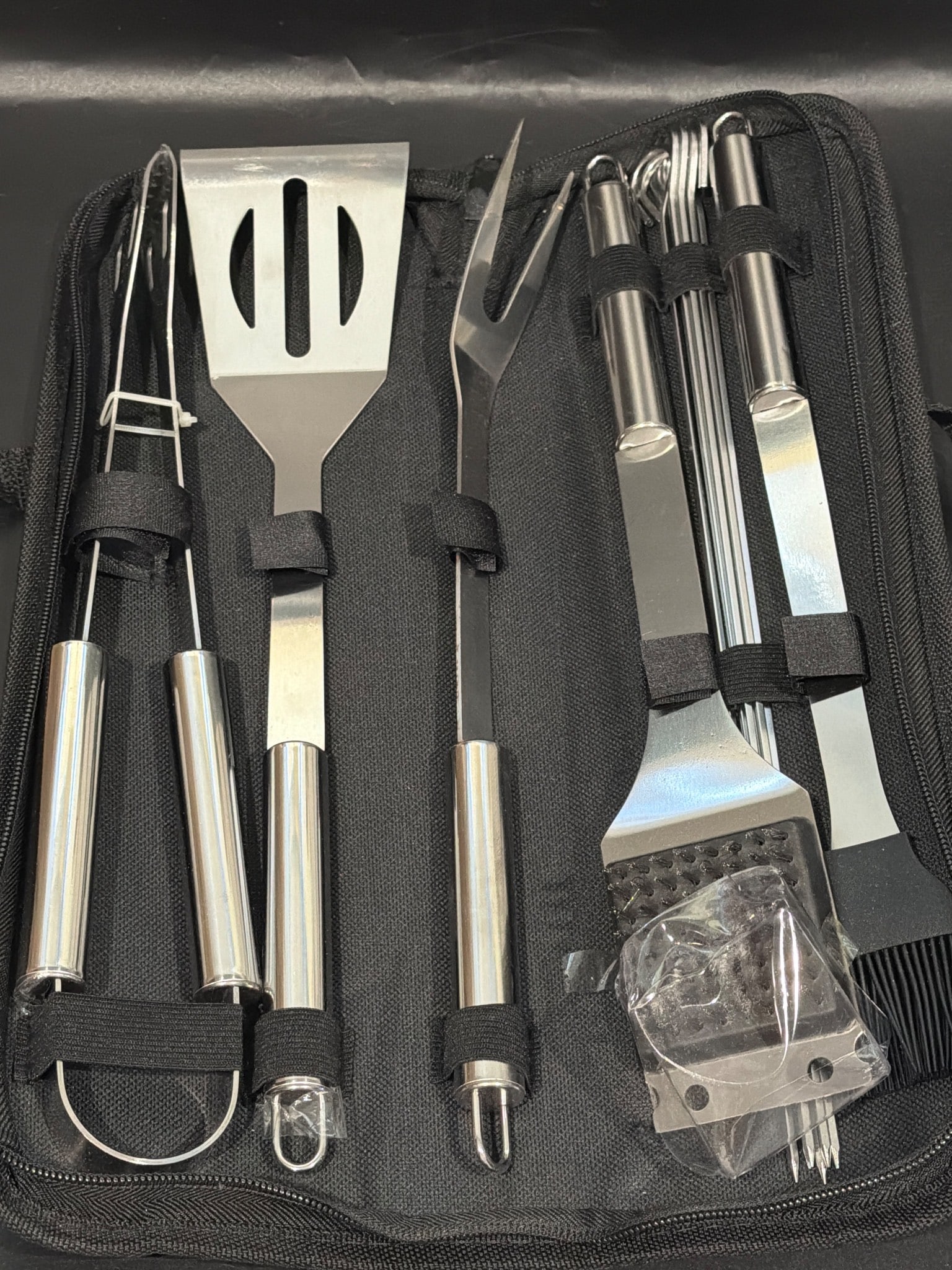 Stainless Steel BBQ Tool Set with Zippered Carrying Case (1 of 1)
