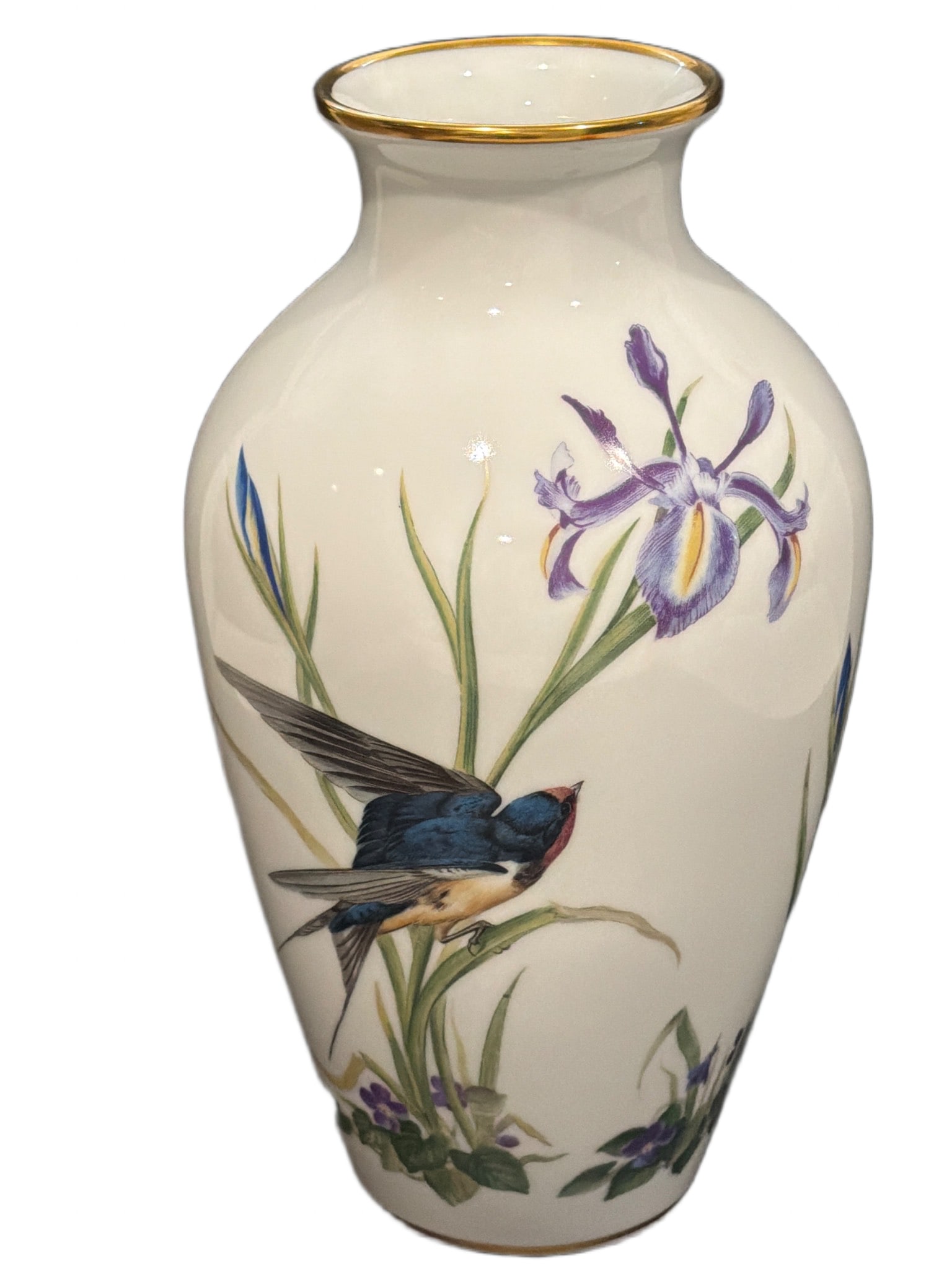 Franklin Porcelain ‘The Meadowland Bird Vase,’ Limited Edition, 1980 (1 of 3)