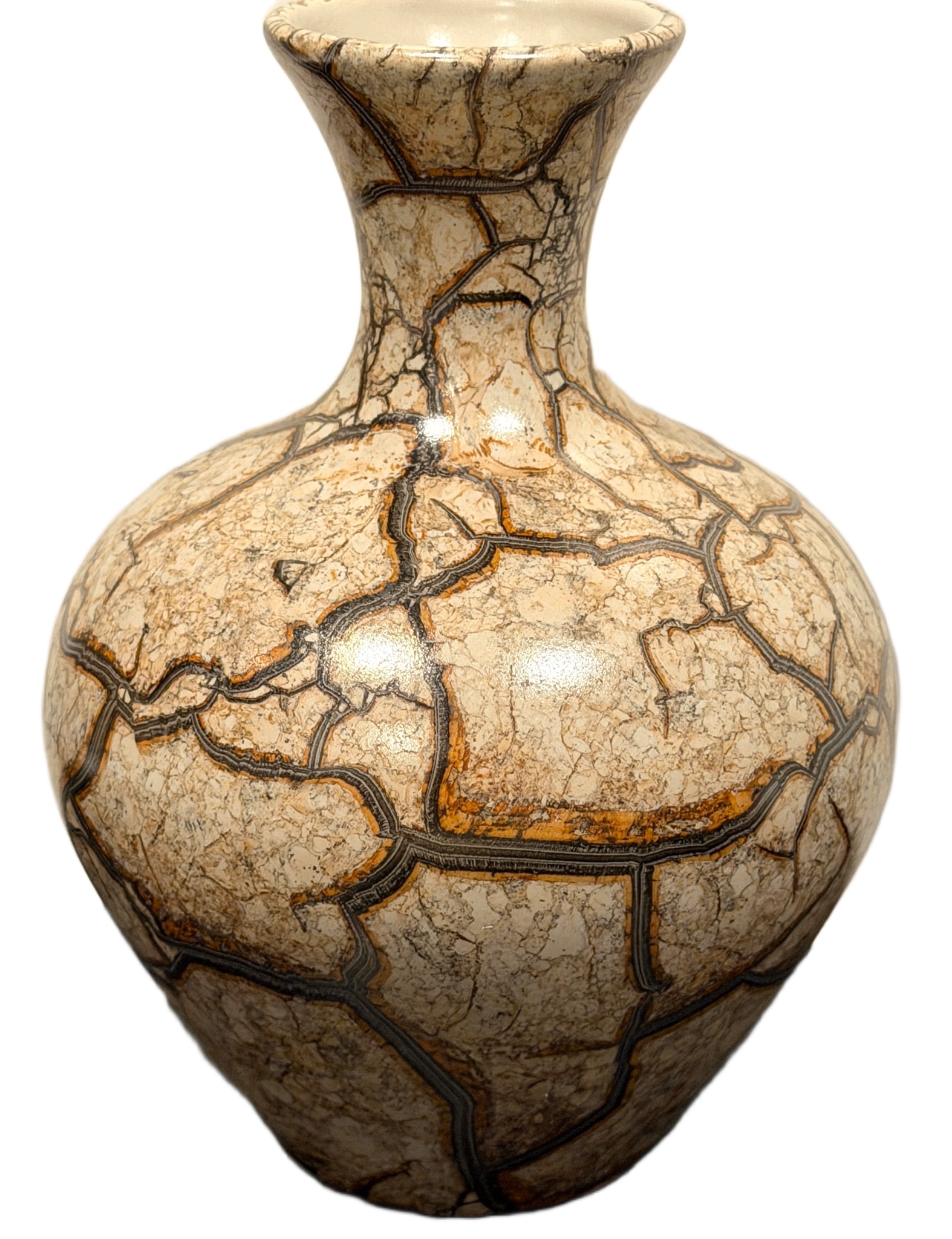 Decorative Marble Effect Vase with Crackle Finish (1 of 3)