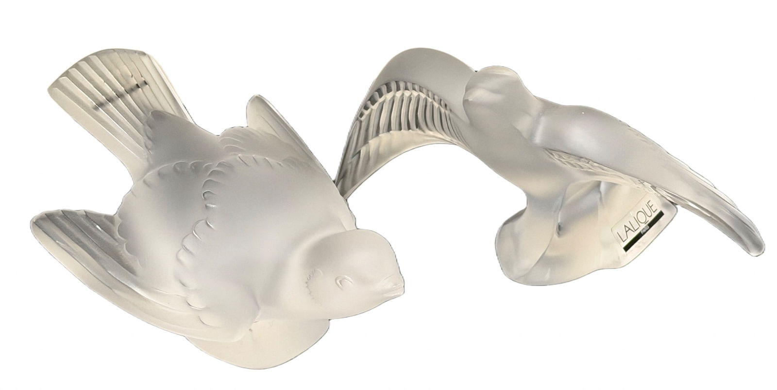 Lalique Frosted Crystal Dove Figurines (1 of 3)