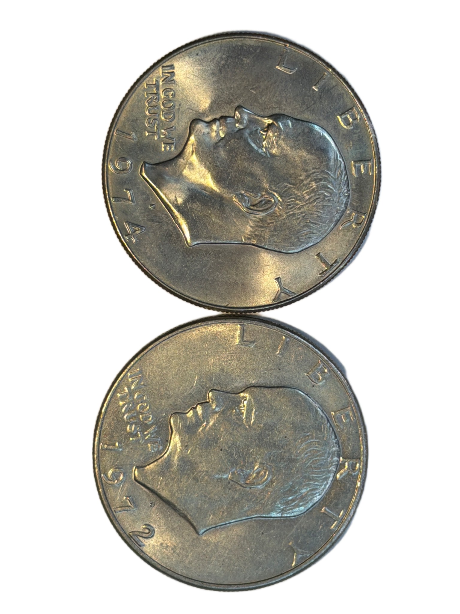 1974 & 1972 Eisenhower Dollar Coins (1 of 2)