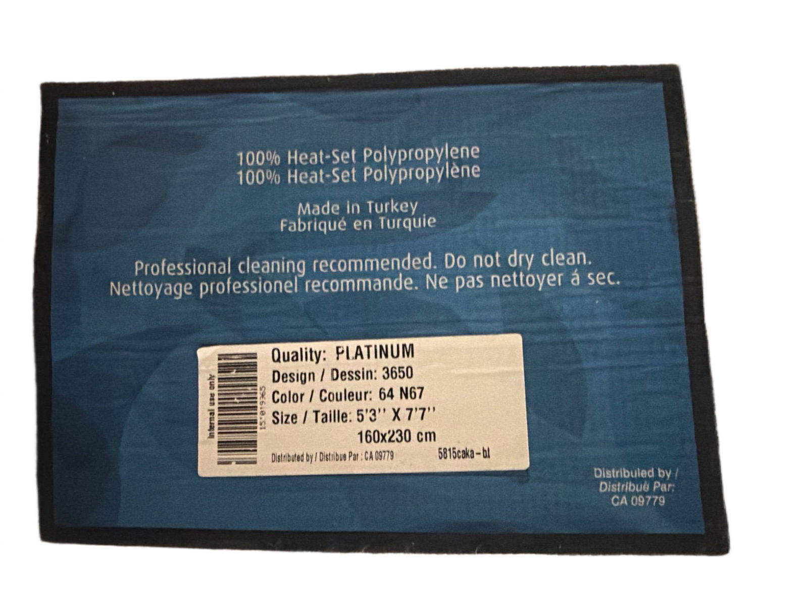 Modern Rectangular Polypropylene Area Rug With Geometric Pattern - 3