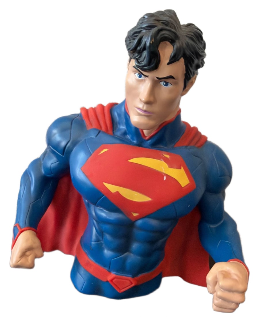 Superman Plastic Bust with Cape, Approx. 10-Inch Height (1 of 2)