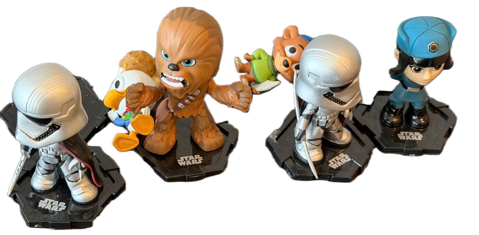 Star Wars-Themed Action Figures with Bases and Additional Figures (1 of 2)