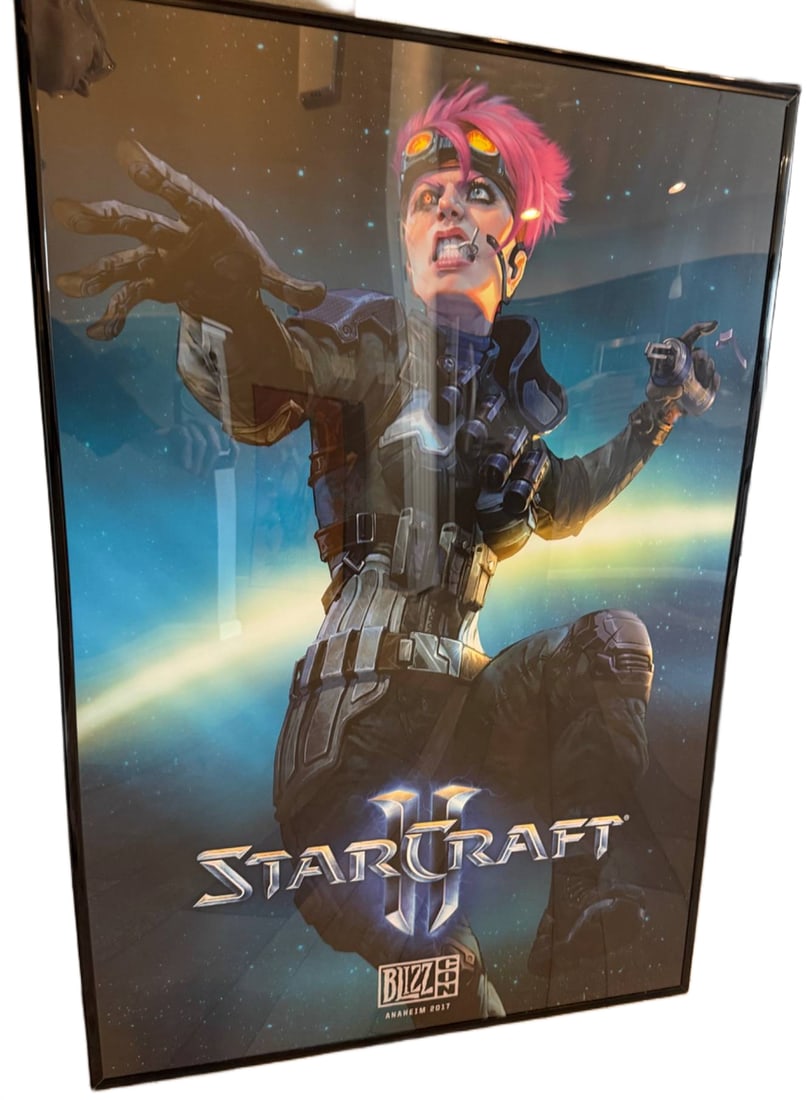 Framed StarCraft II Poster Featuring Blizzard Entertainment Artwork (1 of 1)