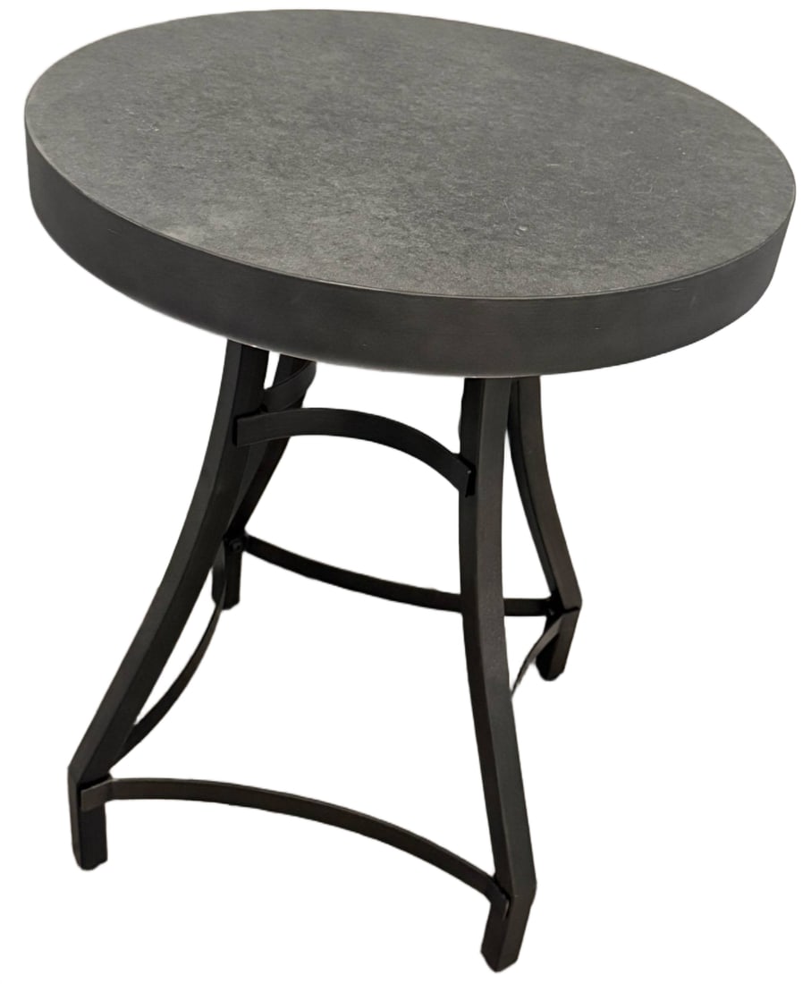 Ashley Furniture Round End Table with Metal Frame (1 of 2)