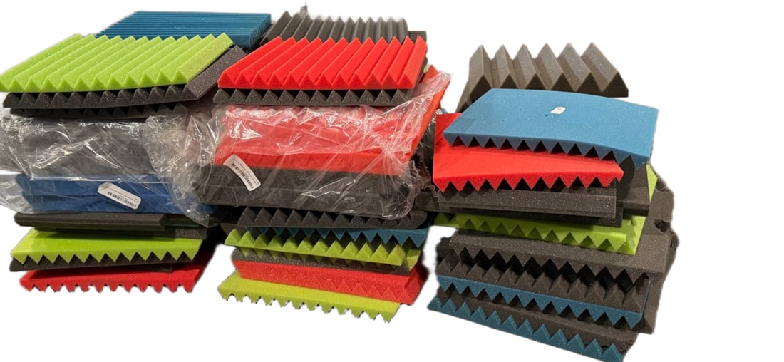 Acoustic Foam Panels, 12? x 12?, Mixed Colors (1 of 2)