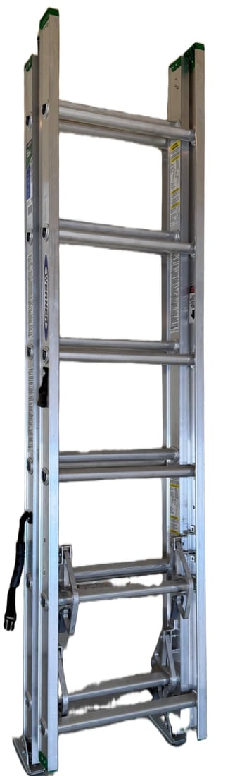 Werner D1216-3 Extension Ladder, 16 Ft, Aluminum, 225 Lbs Load Capacity (1 of 2)