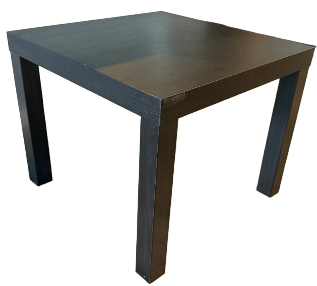 Black Wooden Side Table with Rectangular Top (1 of 2)