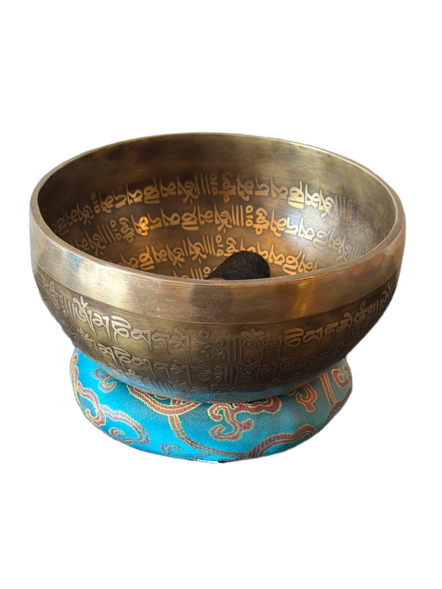 Engraved Brass Singing Bowl with Metallic Finish (1 of 3)