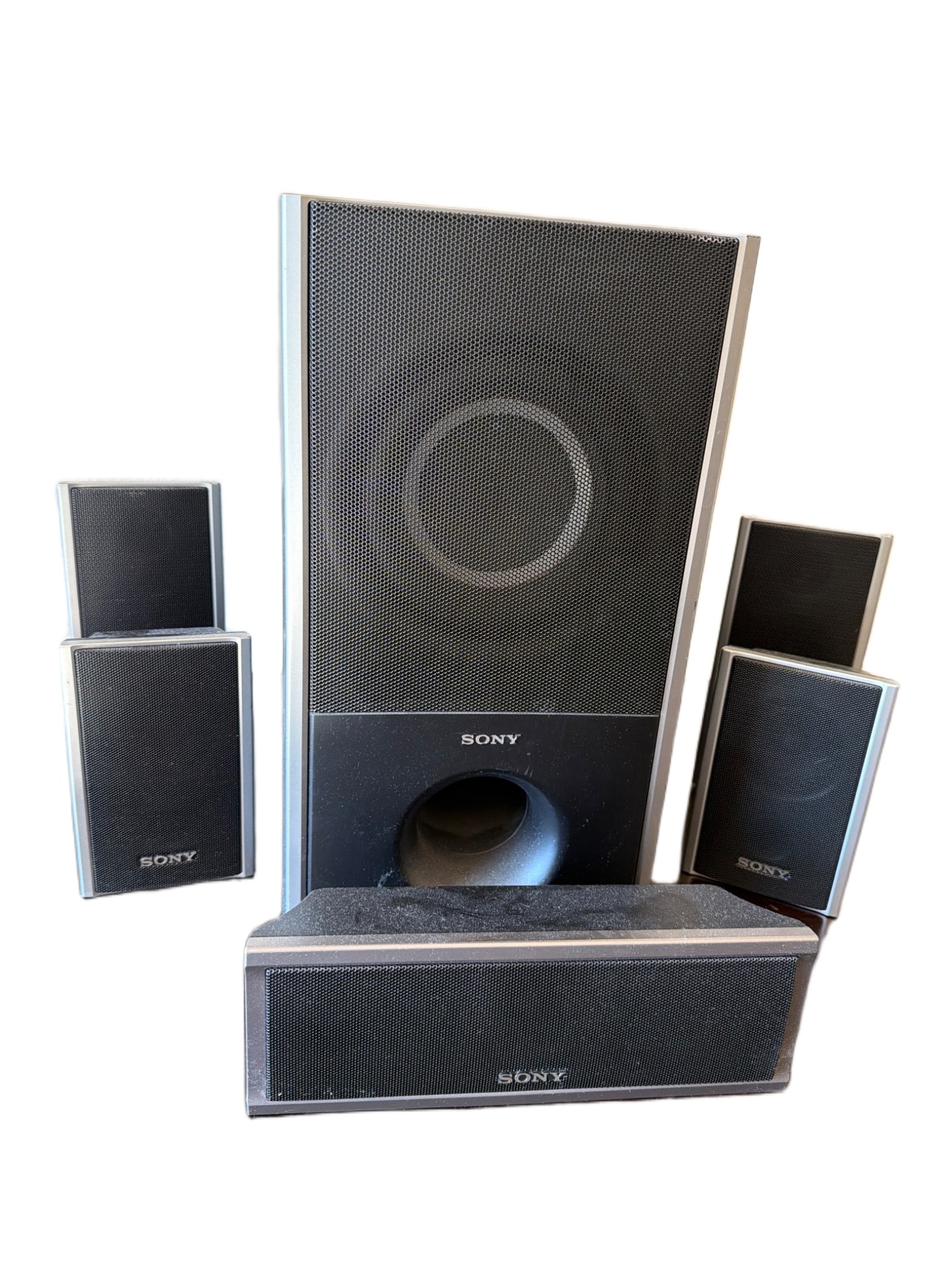 Sony 5.1 Surround Sound Speaker System, Models SS-CT80, SS-TS80, SS-WS82 (1 of 4)
