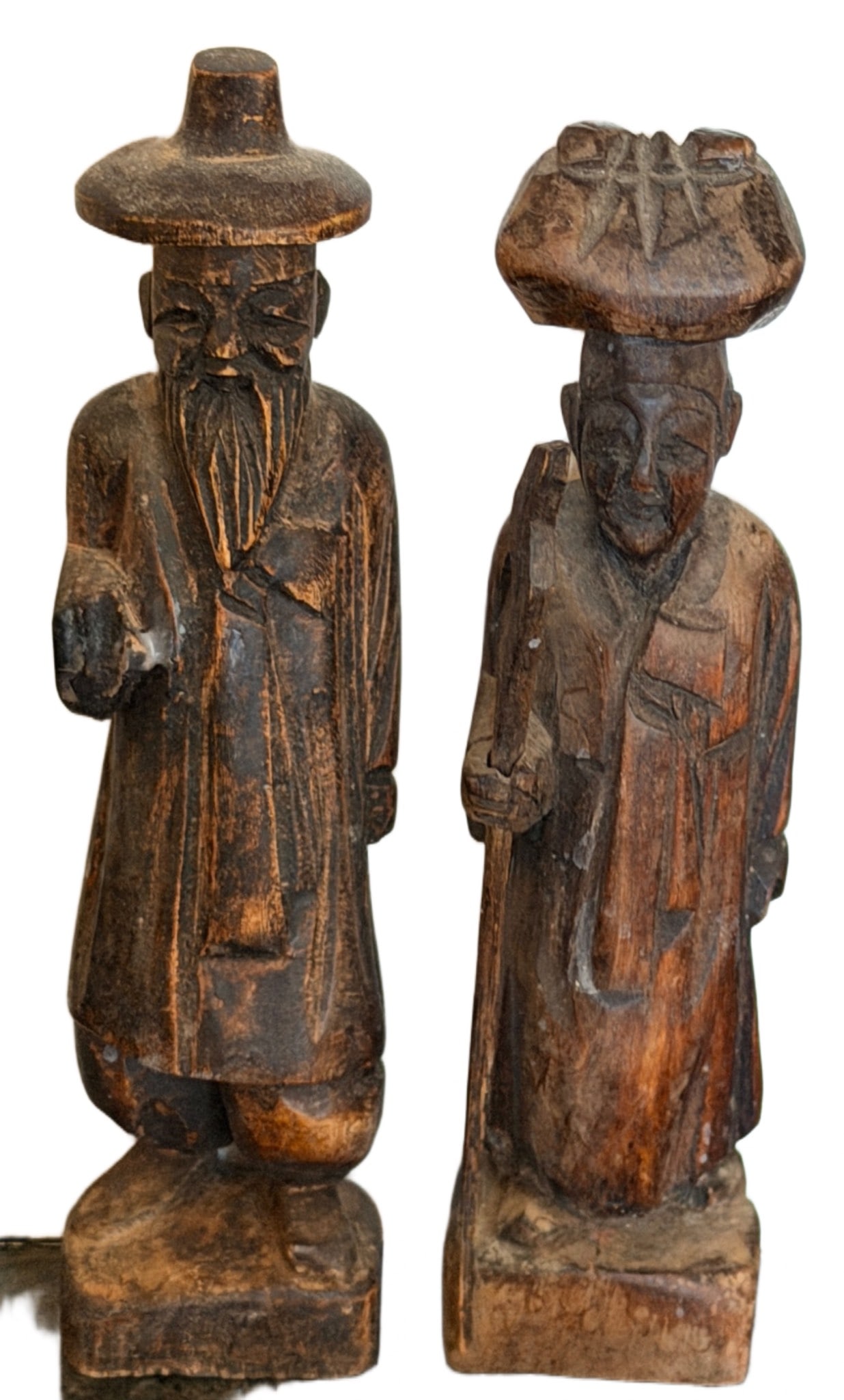 Carved Wooden Figures, 7 Inch Tall (1 of 3)