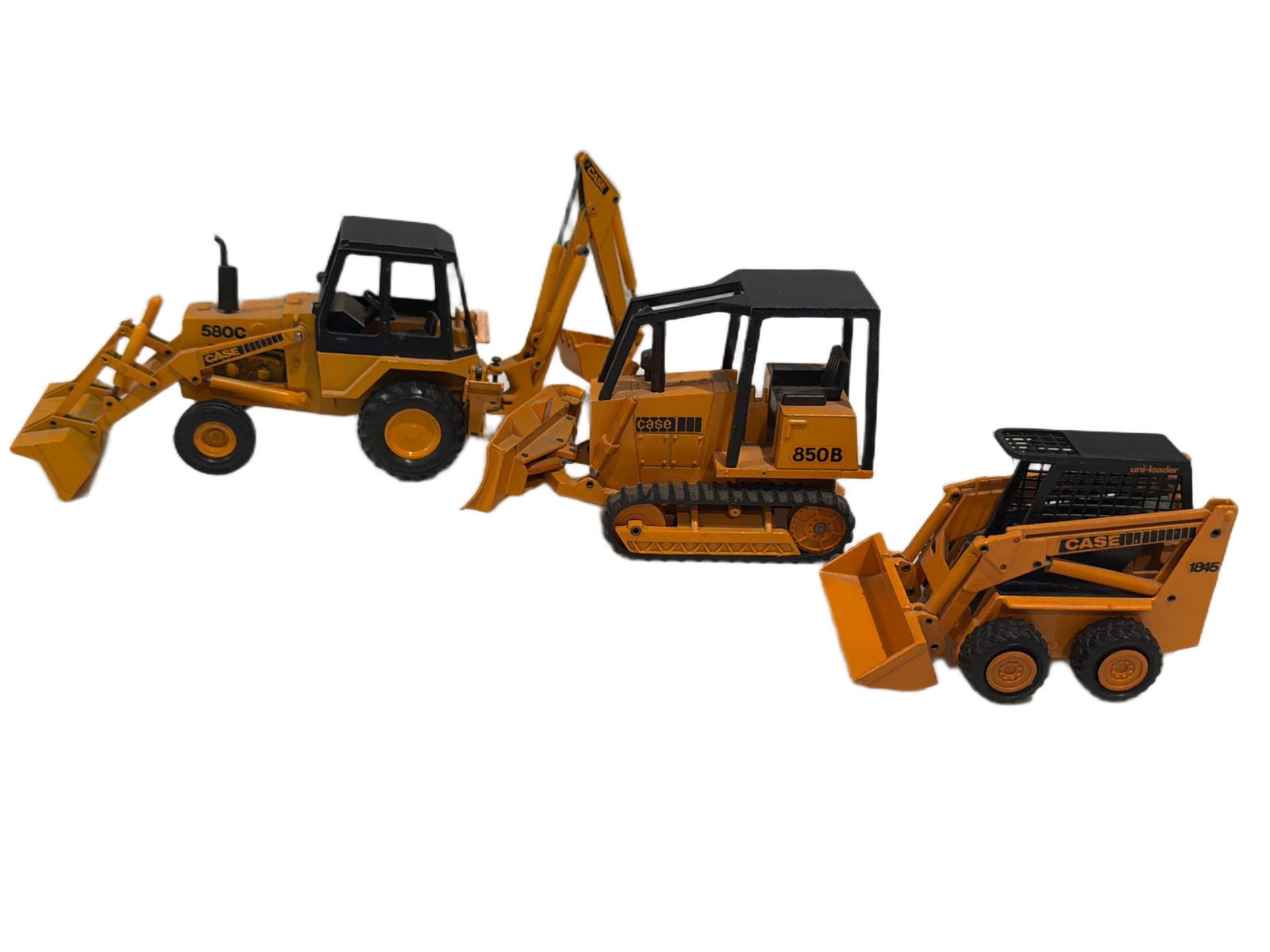 3 Diecast Case Construction Vehicles: 580C, 850B, and 1845 Models (1 of 10)