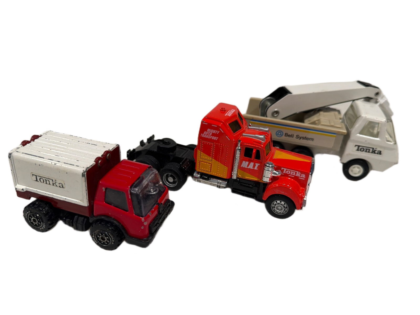 Tonka Die-Cast Toy Truck Lot Featuring Bell System, Mack, and Garbage Truck Models (1 of 5)