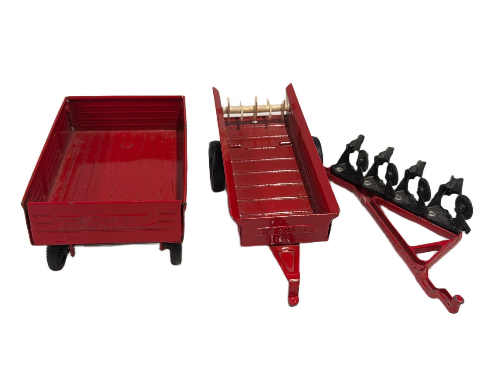 Ertl Red Diecast Toy Farm Trailer and Equipment Set (1 of 5)