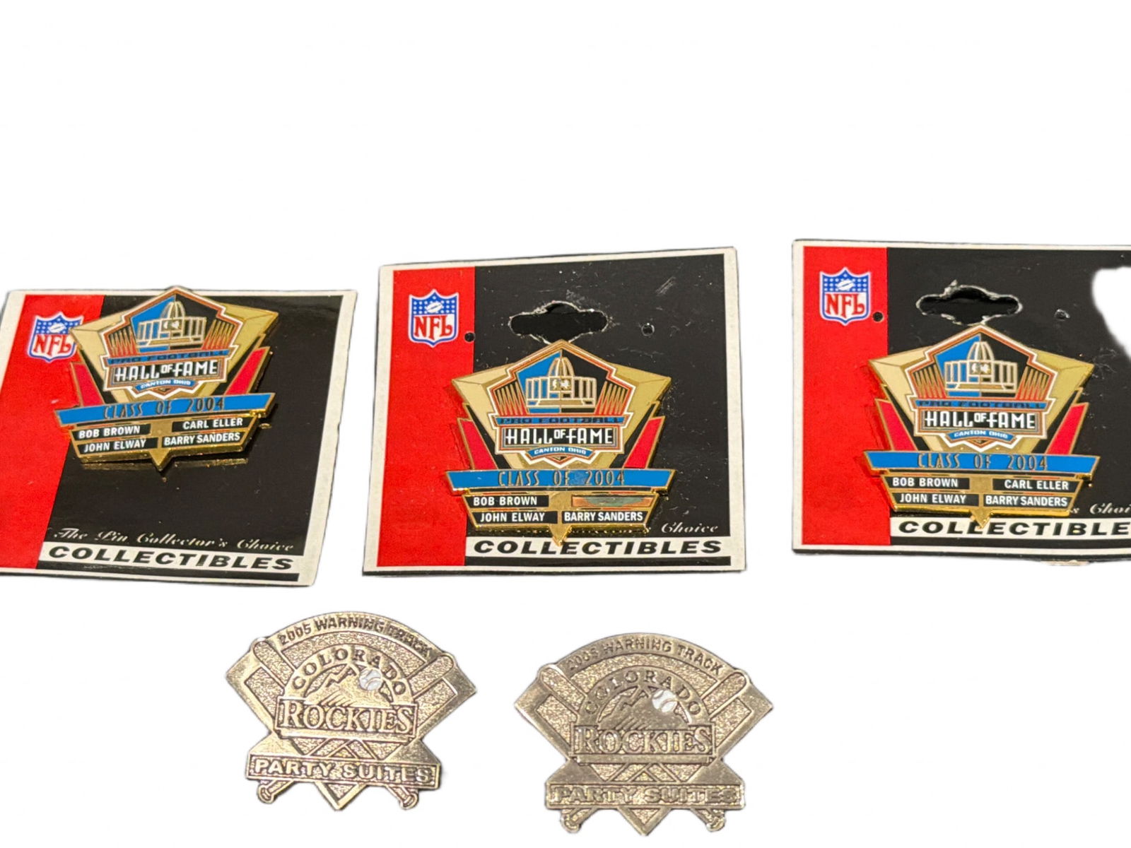 NFL Hall of Fame 2010 Collectible Pins and Colorado Rockies Pins (1 of 2)
