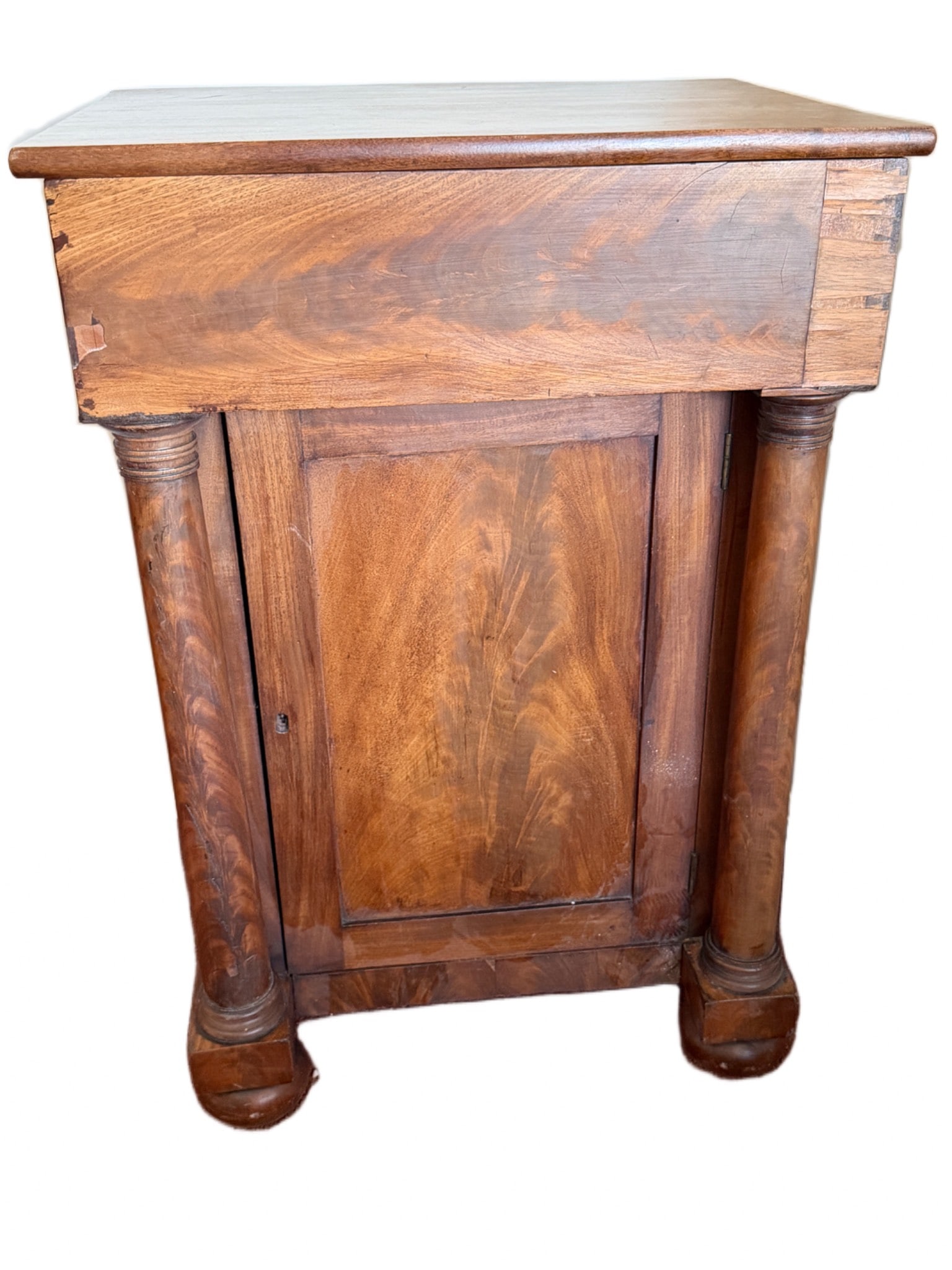19th Century Wooden Console Cabinet With Single Door and Column Details (1 of 9)