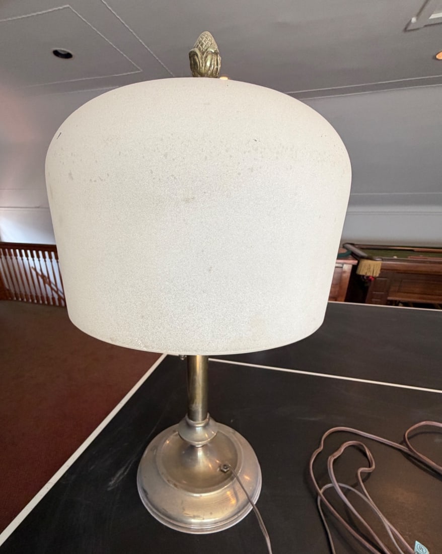 Metal Table Lamp With Dome Shade and Brass-Tone Finish (1 of 2)