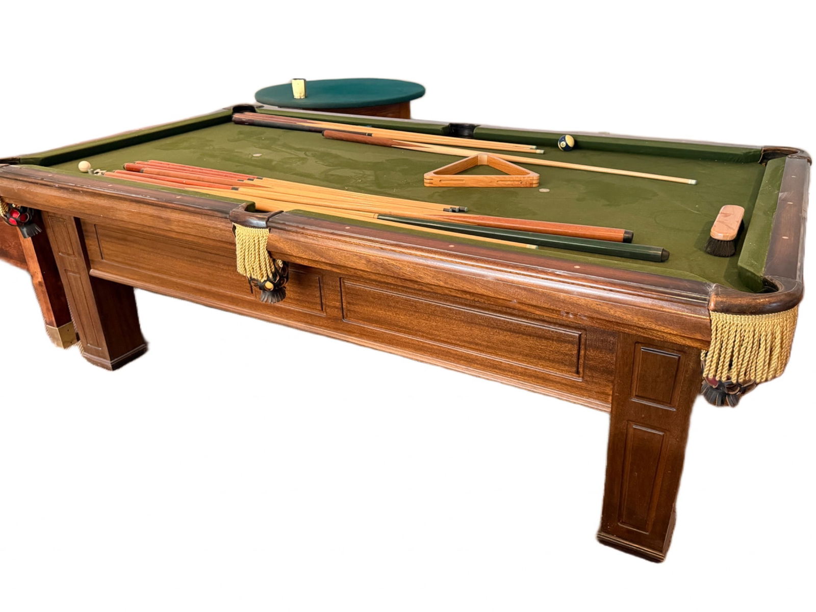 Wood-Framed Pool Table with Accessories, 96 x 53 x 31 Inches (1 of 11)