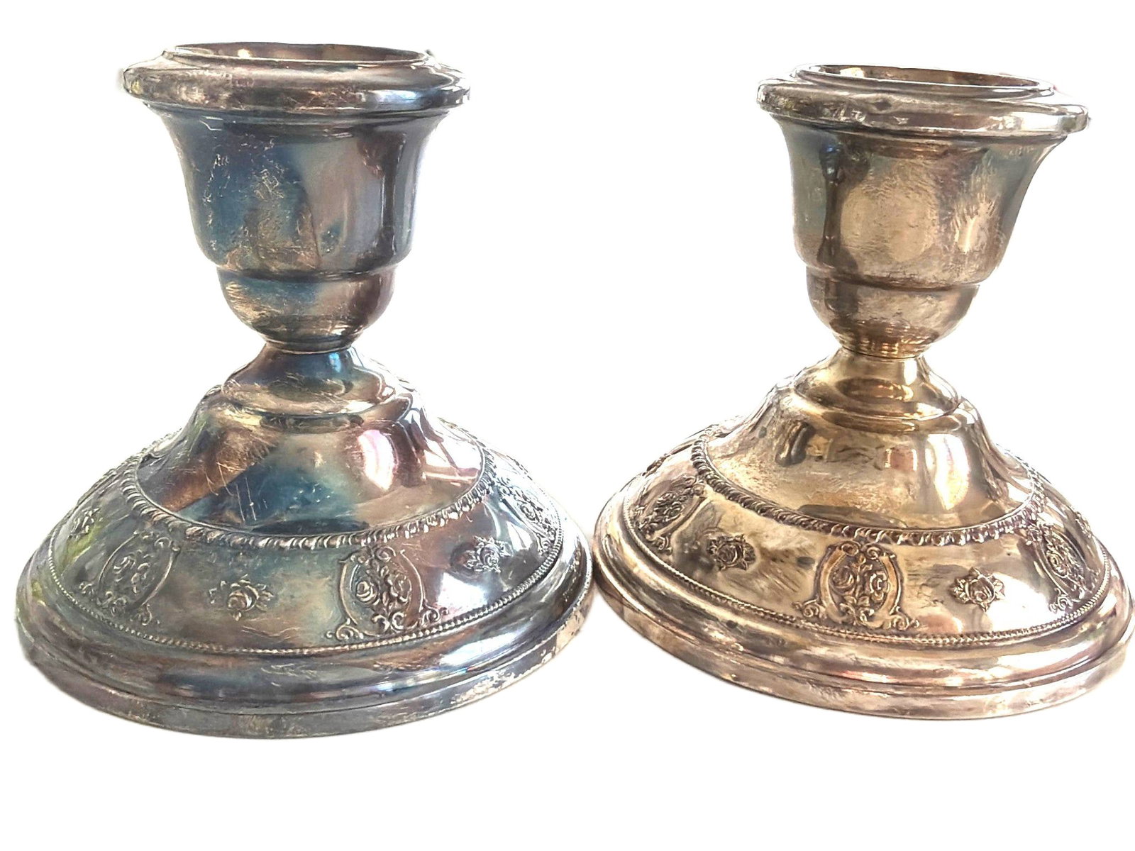Wallace Sterling Silver Weighted Candlestick Holders, 20.2 oz Total Weight (1 of 3)