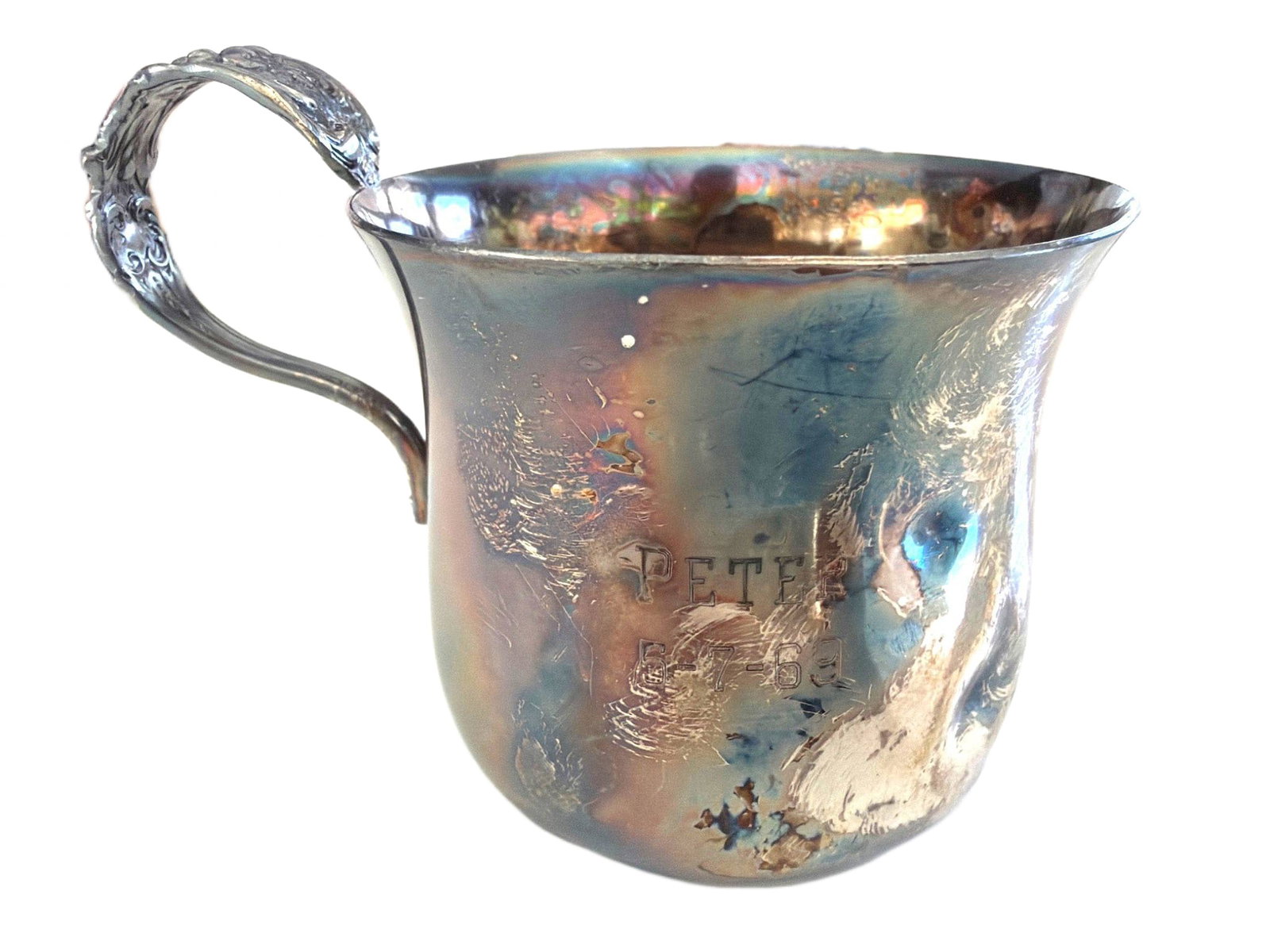 Reed & Barton Sterling Silver Baby Cup, Francis I Pattern, 3.23 oz (1 of 3)