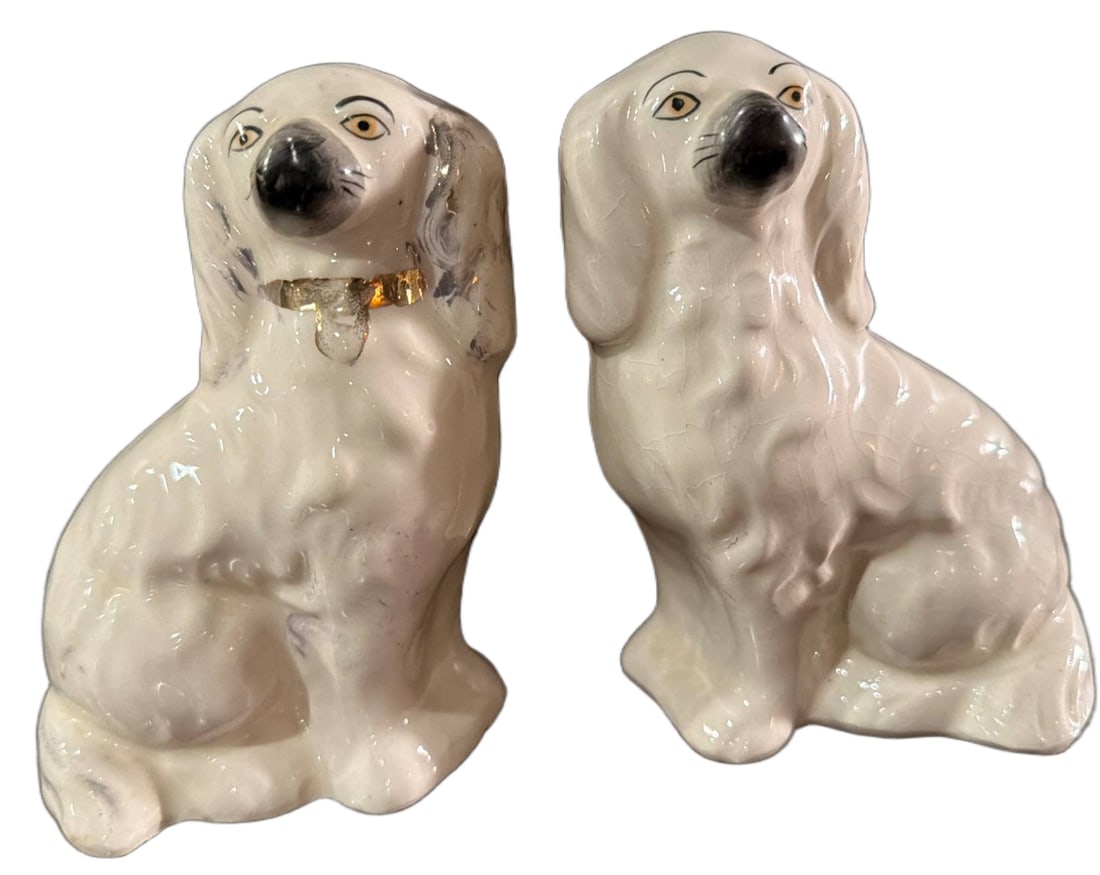 Ceramic Spaniel Figurines with Partial Maker’s Mark (1 of 6)