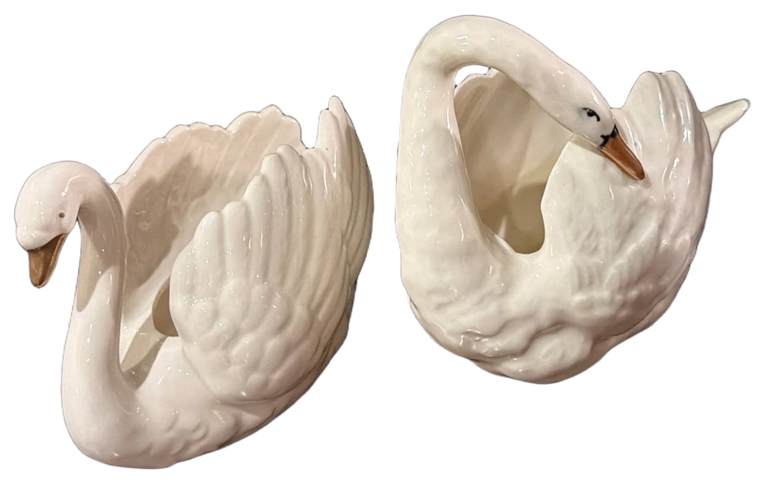 Two Goebel Porcelain Swan Figurines, West Germany (1 of 6)