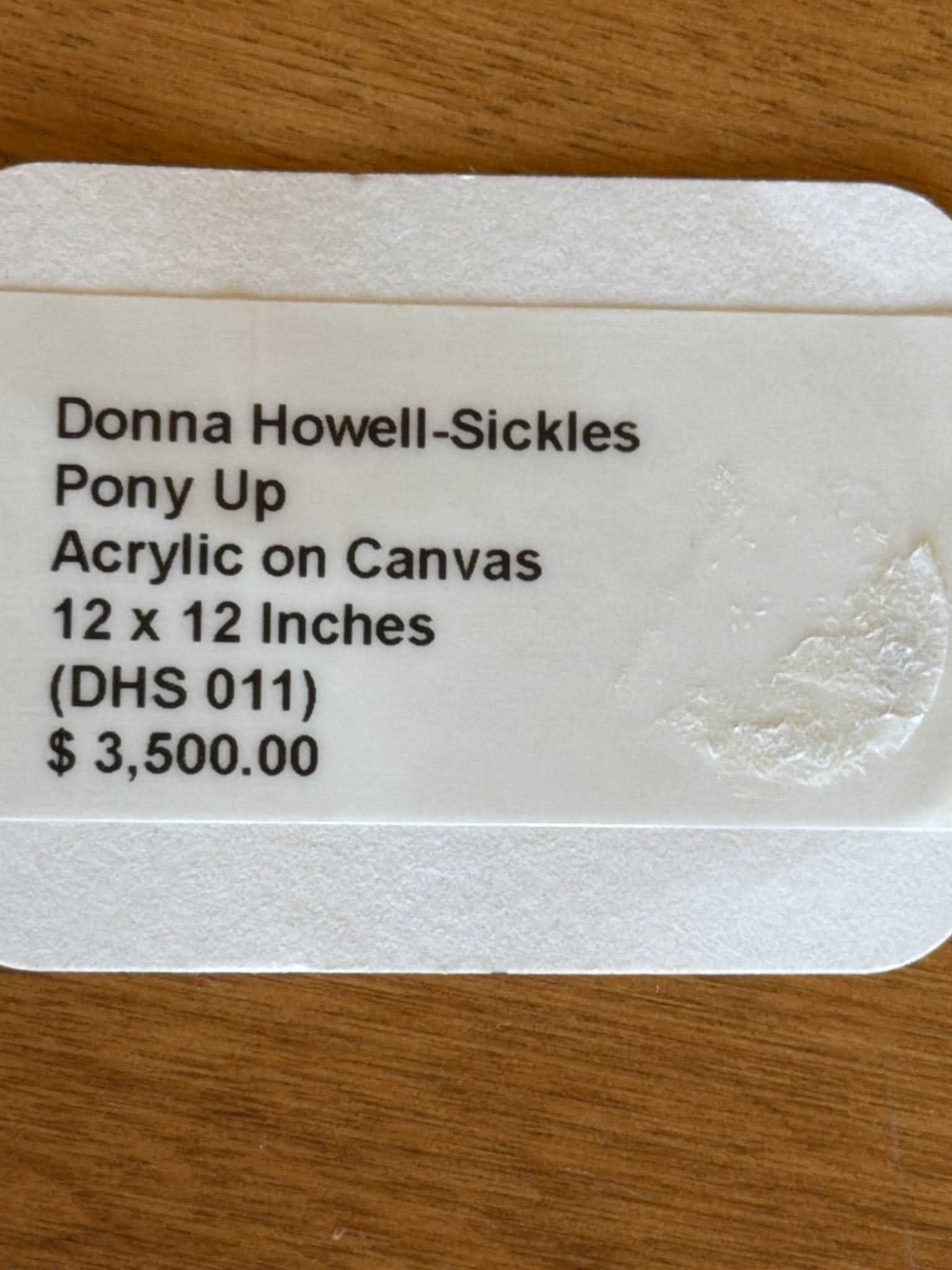 Donna Howell-Sickles ‘Pony Up’ Acrylic on Canvas (Framed) - 4