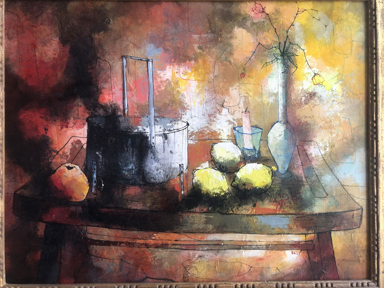UNSIGNED STILL LIFE OIL ON CANVAS (1 of 8)