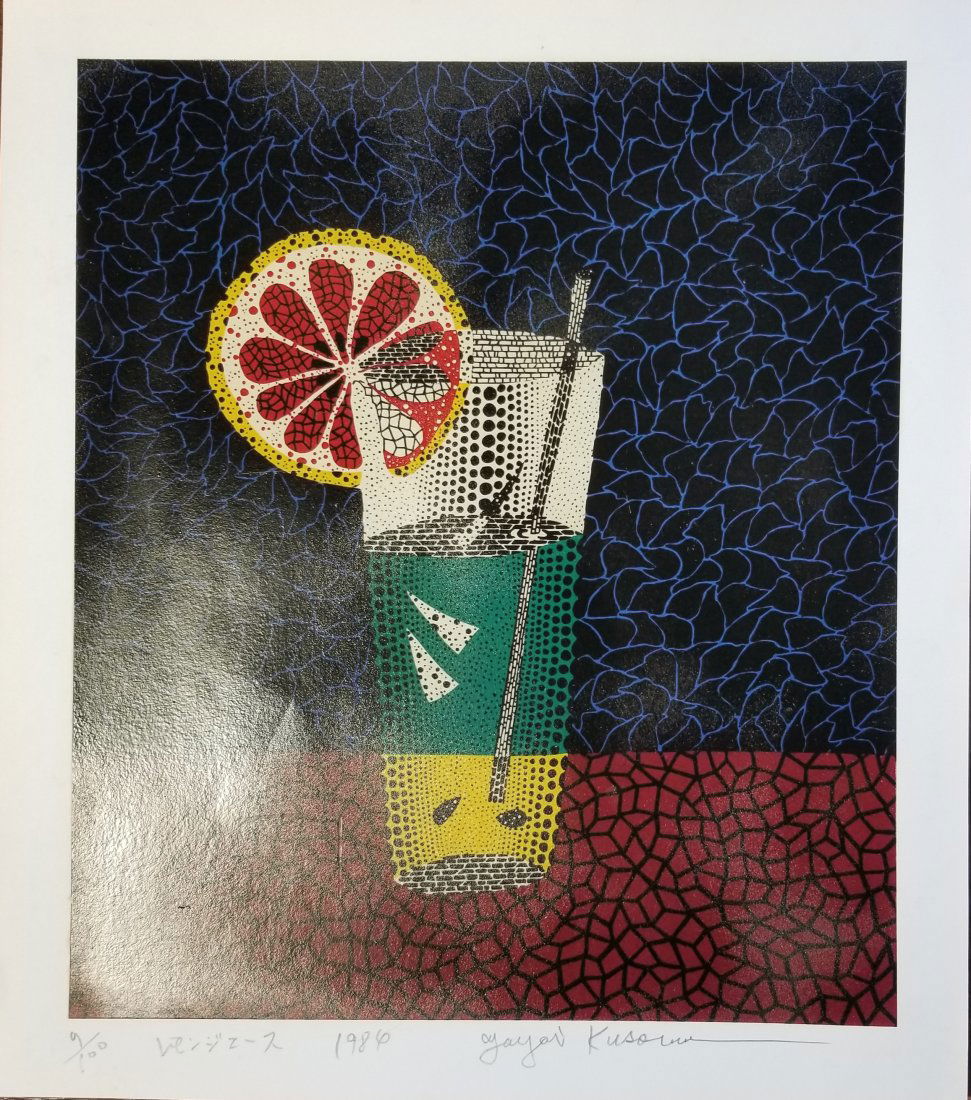 YAYOI KUSAMA SCREENPRINT ON PAPER (1 of 2)