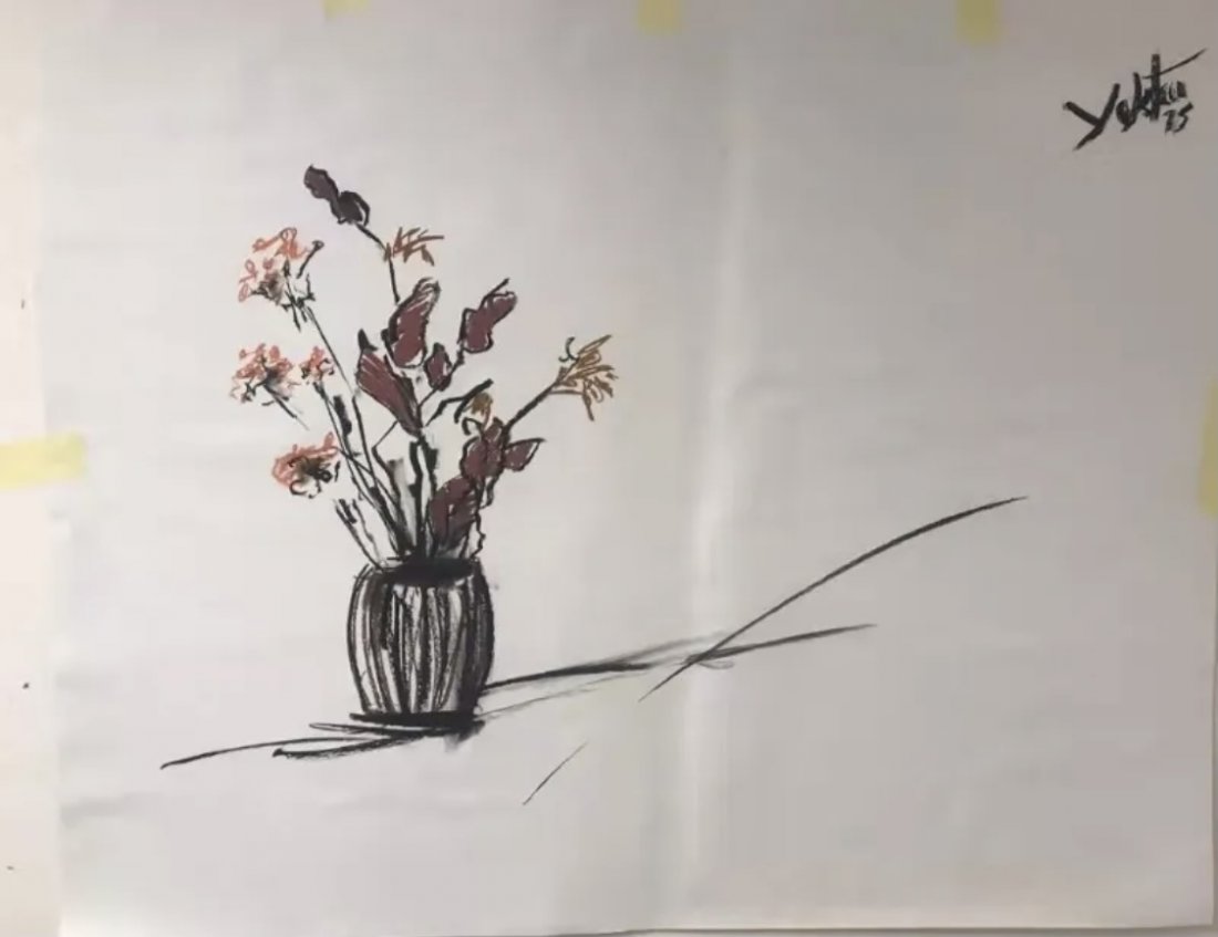 MANOUCHER YEKTAIR 1921-2019 IRANIAN-AMERICAN PASTEL ON (1 of 1)