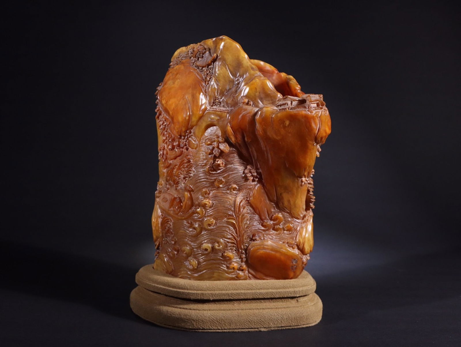 CHINESE SOAPSTONE TIANHUANG SCHOLAR TABLE ROCK (1 of 9)