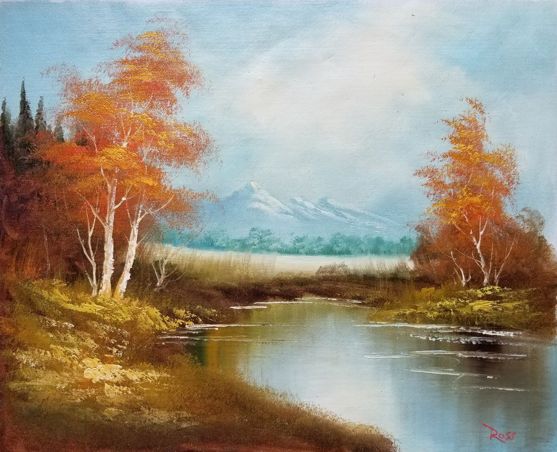 BOB ROSS 1942-1995 LANDSCAPE OIL ON CANVAS (1 of 6)