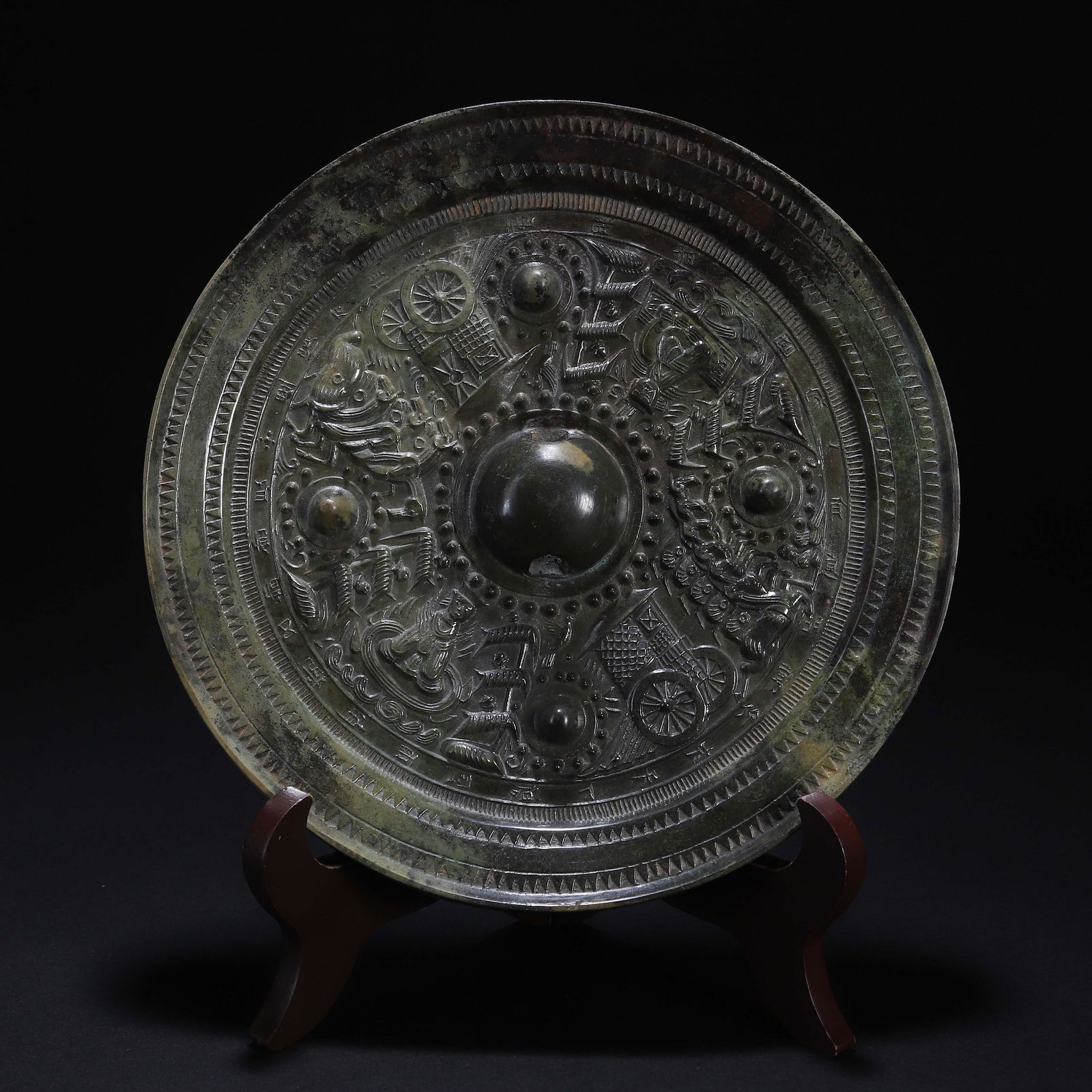 CHINESE ANCIENT BRONZE ROUND MIRROR (1 of 11)