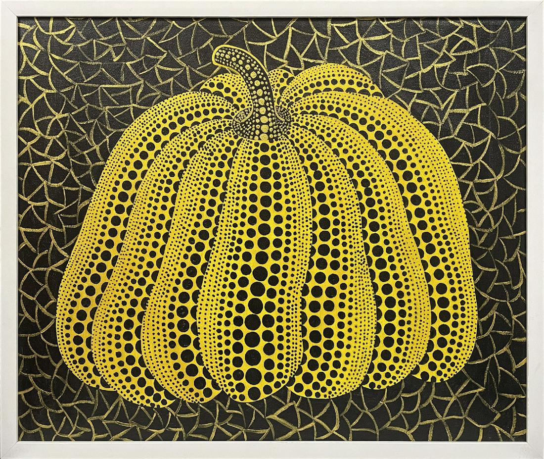 YAYOI KUSAMA YELLOW PUMPKIN OIL ON CANVAS (1 of 3)