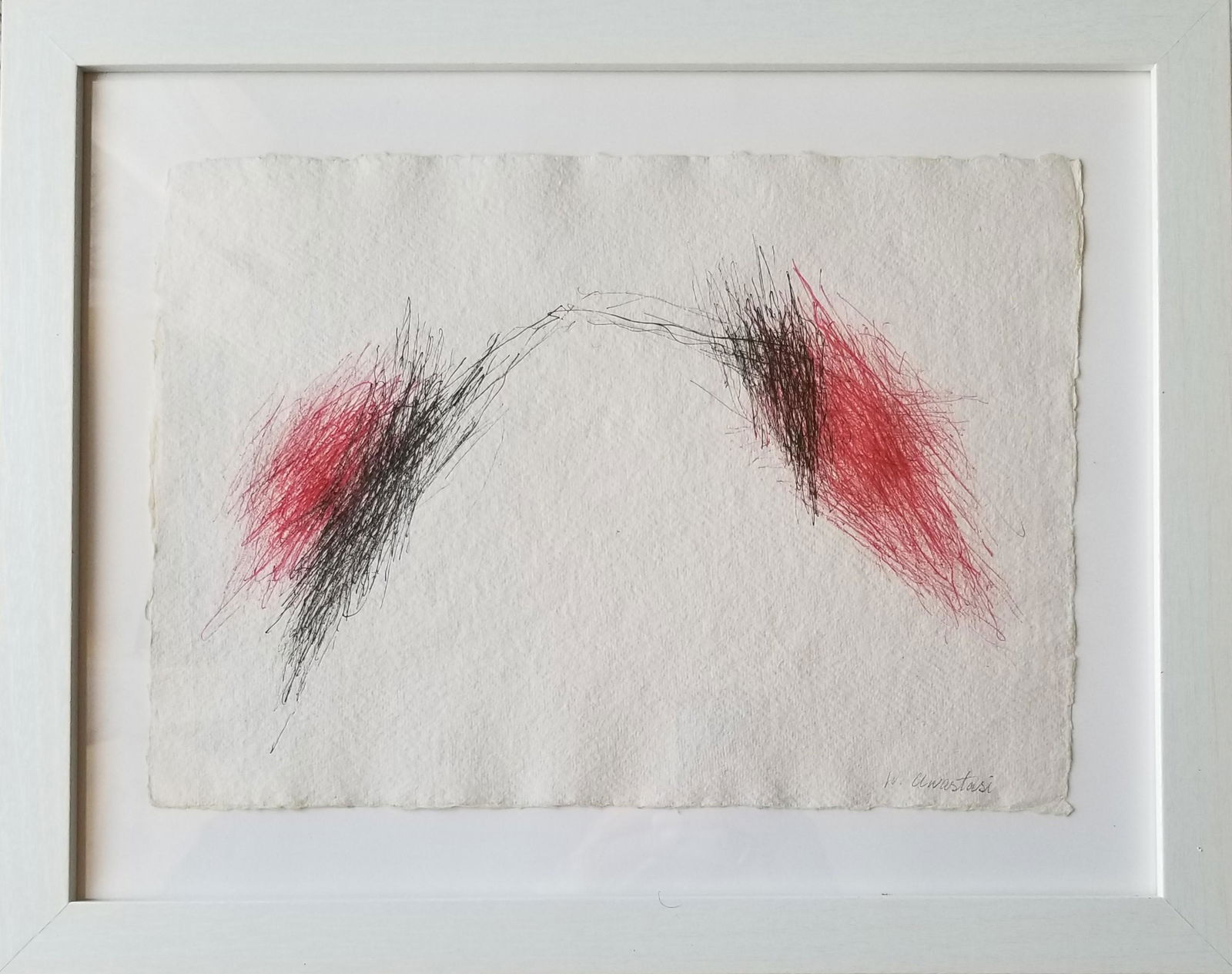 WILLIAM ANASTASI INK ON PAPER ABSTRACT (1 of 2)