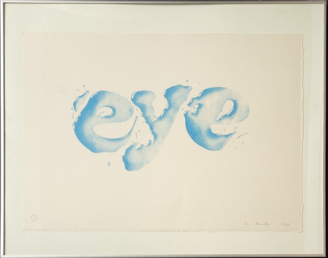 ED RUSCHA 1937- LITHOGRAPH ON ARCHES PAPER (1 of 3)