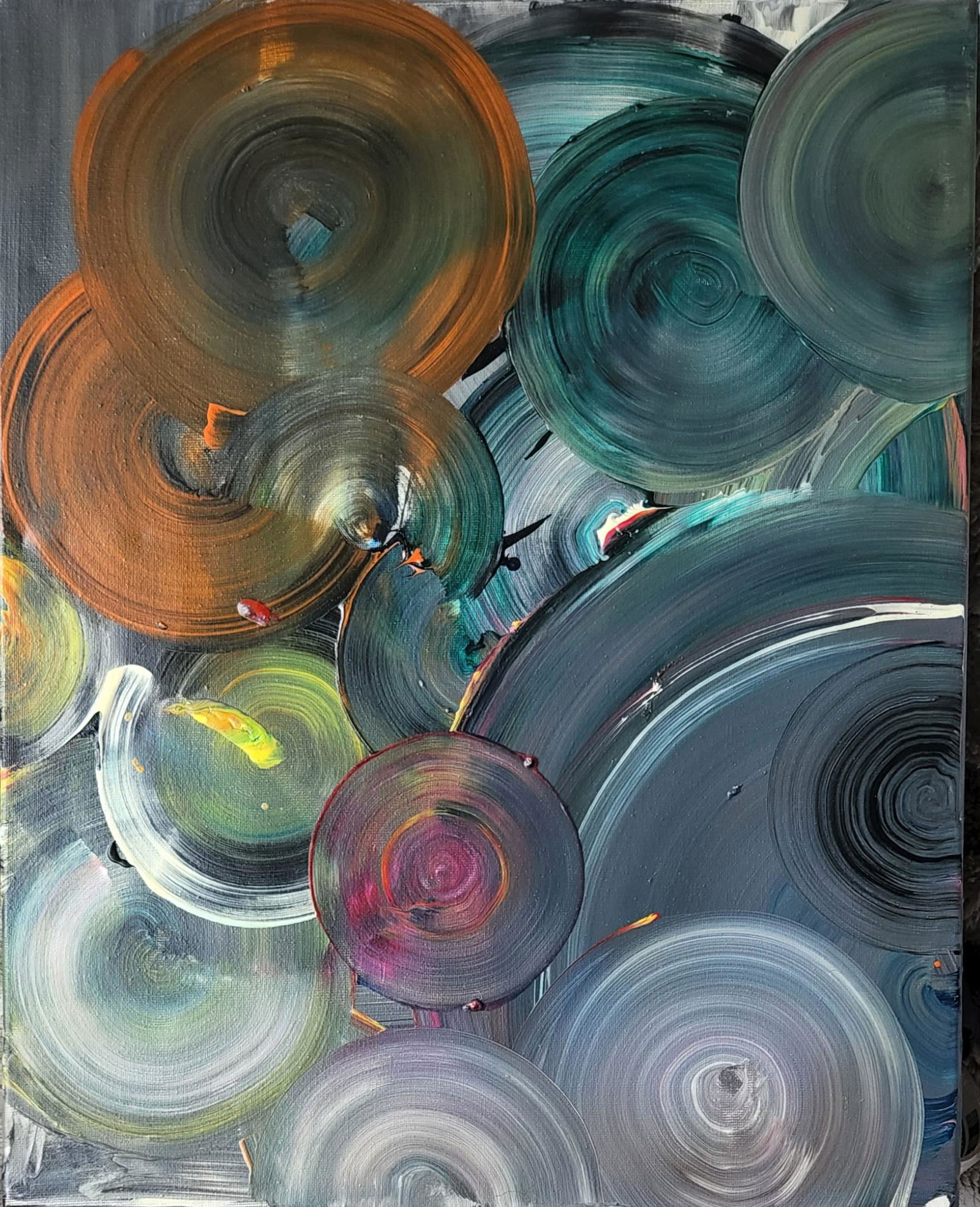 ED MOSES 1926-2018 ACRYLIC PAINTING ON CANVAS FOGHORN #11: ED MOSES 1926-2018 ACRYLIC PAINTING ON CANVAS FOGHORN #11. Title as ""Foghorn #11"". Date as 2018. Image size 20in by 16in or 51cm by 41cm. Signed, titled and dated to verso 'E Moses Foghorn #11 2018'