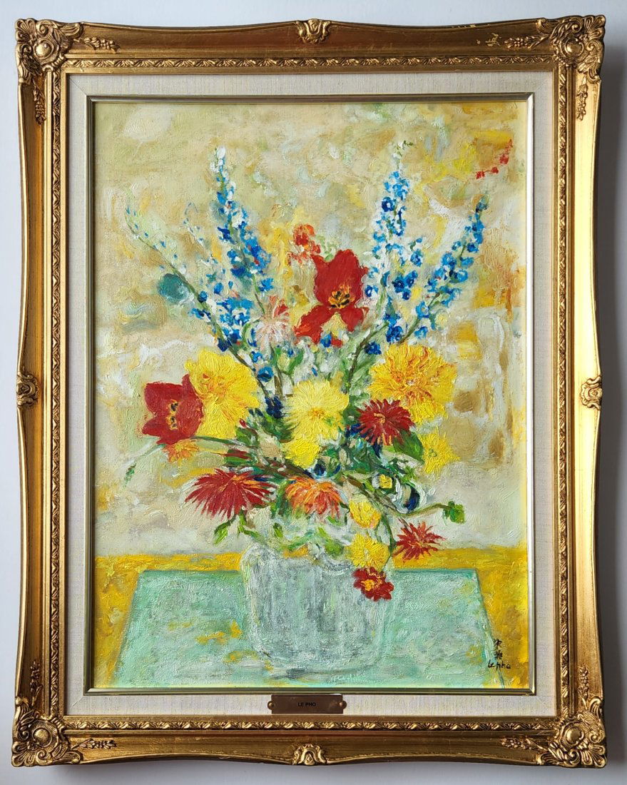 LE PHO 1907-2001 FRENCH VIETNAMESE OIL PAINTING ON CANVAS STILL LIFE (1 of 8)