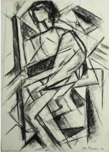 LEE KRASNER 1908-1984 AMERICAN INK PAINTING OF ABSTRACT ON PAPER (1 of 1)