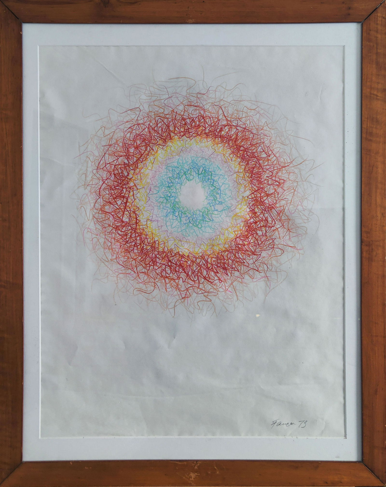 WOJCIECH FANGOR 1922-2015 POLISH CANYON PAINTING COMPOSITION ON PAPER (1 of 5)