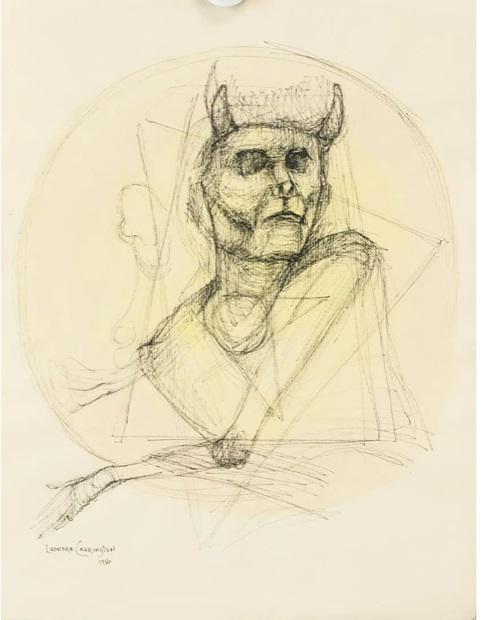 LEONORA CARRINGTON 1917-2011 BRITISH MEXICAN INK PAINTING ON PAPER (1 of 1)